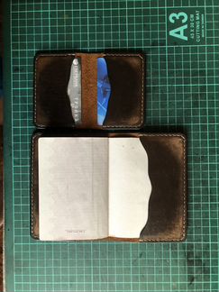 Обложка на паспорт +картхолдер.Натур.кожа1.5мм