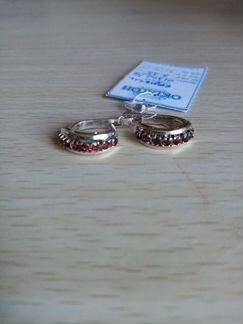 Гарнитур из серебра 925 пробы с гранатами 11216