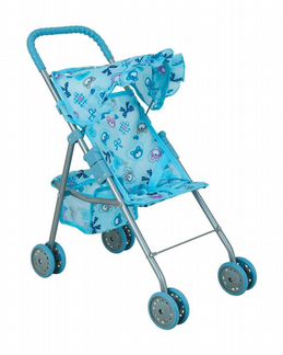Коляска для кукол Buggy Boom с крышей, ремешками для фиксирования, корзиной для игрушек (8806)