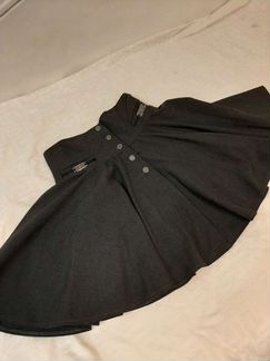 Юбка школьная серая