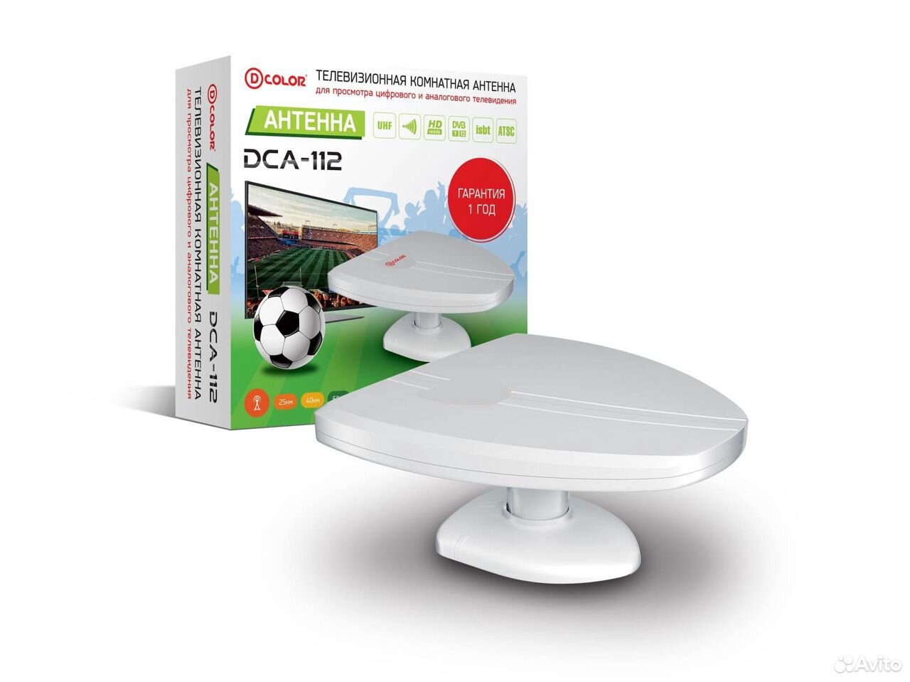 Антенна комнатная телевизионная D-Color DCA-112