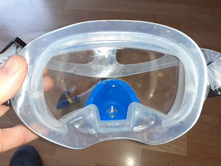 Маска с трубкой Shark, tempered glass силиконовая