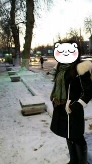 Пальто на пуху и с натуральным мехом куртка