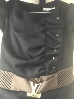 Платье футляр темно синее