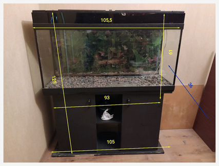 Аквариум 180 литров с тумбой