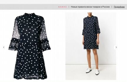 Новое платье в горошек Ganni