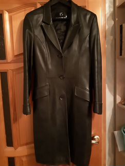 Пальто кожаное