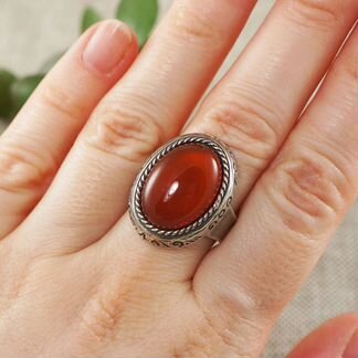Кольцо Сердолик (13х18мм)