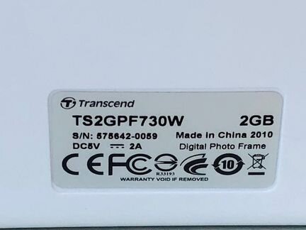 Фоторамка Transcend PF730W
