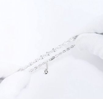 Браслет из серебра с фианитами