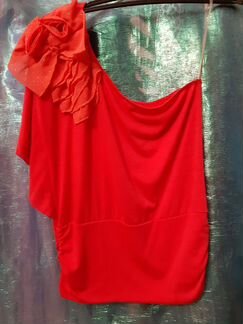 Блузка, размер 44,цвет алый