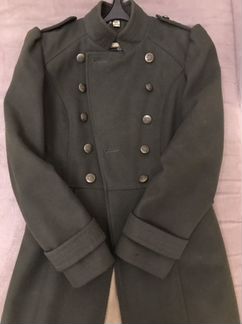 Пальто Bershka милитари хаки XS-S