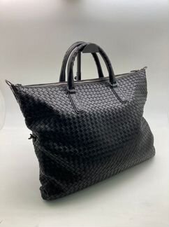 Сумка Bottega Veneta чёрная/Бордо