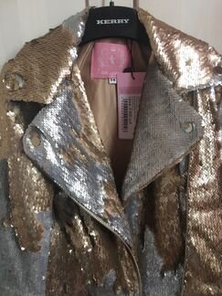 Куртка/косуха пайетками, р.116 5/6 лет новая