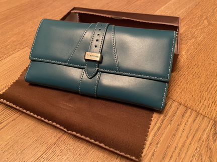 Кошелек голубой кожаный Dissona