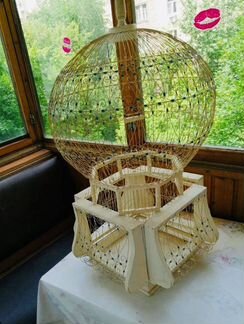 Клетка Птиц Большая Оливковое дерево тунис 85х40