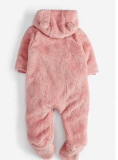 Флисовый комбинезон с мишкой next розовый 6-9 мес