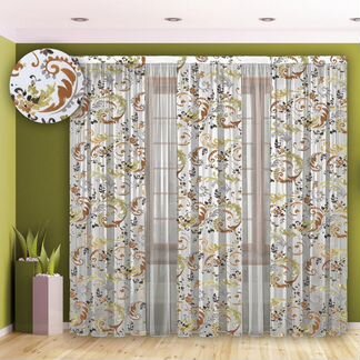 Классические шторы Gedaliah Цвет: Бежево-Коричневый