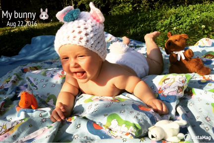 Костюм зайчика для фотосессии 0-6 мес