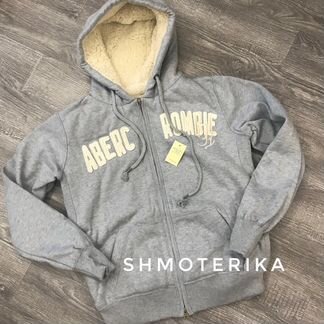 Abercrombie Fitch Куртка-Толстовка Светло-сер S