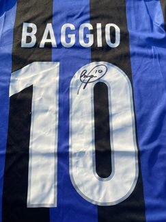 Автограф Roberto Baggio футболке Inter сертификат