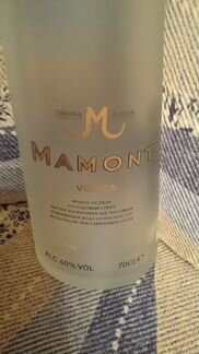 Бутылка от водки. mamont