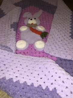 Плед детский новый с зайкой