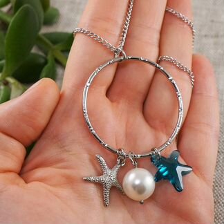 Подвеска Морские звезды Swarovski