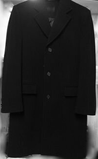 Пальто мужское чёрное (зима)