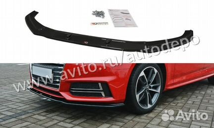 Накладка на бампер Audi A4 B9 S-Line (15-19) MD V2