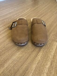 Сабо для девочки. На натуральная кожа. Zara, 35 ра