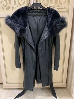 Кожаное пальто