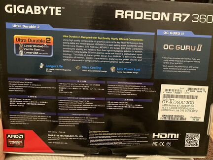 Видеокарта gigabyte radeon r7 360