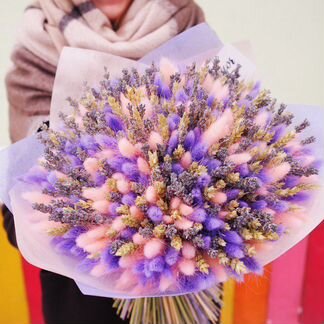 Букет неувядающий/сухоцветы/лаванда/вечный букет