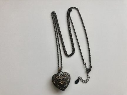 Винтажное сердце на цепочке, подвеска