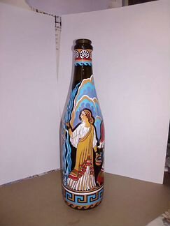 Произведение искусства, роспись на бутылках