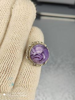 Чароит кольцо