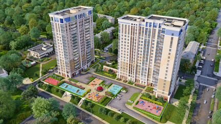 2-к квартира, 64.2 м², 13/19 эт.