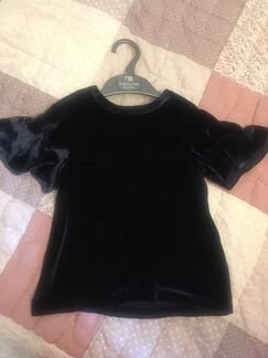 Блузка бархатная темно-синяя Jacadi