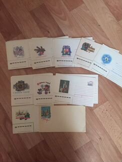 Новогодние конверты 1987-1989