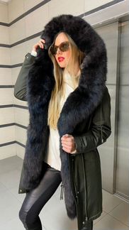 Парка с натуральным мехом