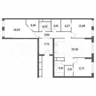 3-к квартира, 111.5 м², 18/41 эт.