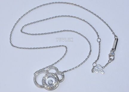 Золотое колье Chopard с бриллиантами 0.63, шопард