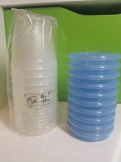 Avent контейнеры и крышечки 10шт новые