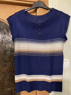 Синяя кофта с люрексом