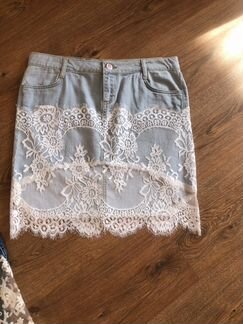 Джинсовая юбка новая catch