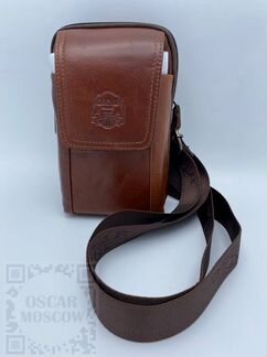 Кожаная мужская сумка через плечо, на ремень Oscar