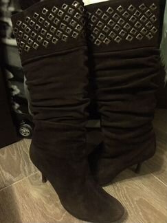 Сапоги замшевые коричневые (Испания)